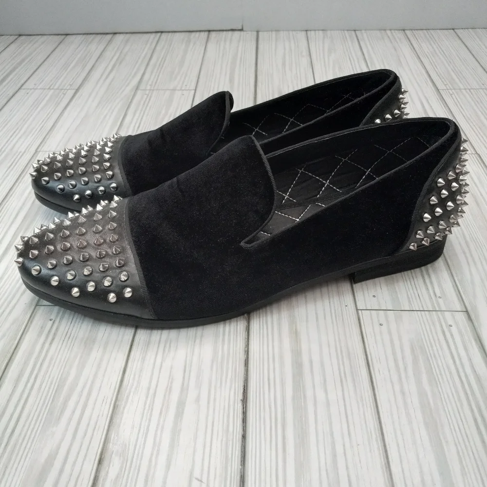 Steve Madden Velvet Spiked Studded Gothic Loafers